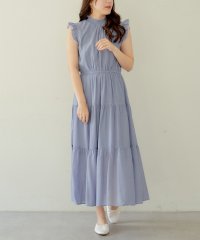 OLIVE des OLIVE/配色メロー楊柳ワンピ―ス　ワンピース　ロングワンピース　春　オフィス/506030655