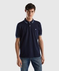 BENETTON (mens)/ブランドロゴパッチ付きストレッチ半袖ポロシャツ/506031590