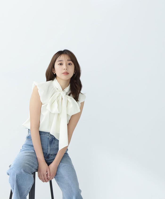 セール 30%OFF】バルーンスリーブボウタイブラウス(506032128