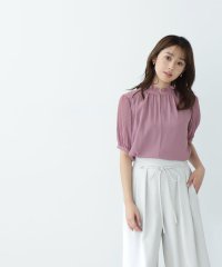 NATURAL BEAUTY BASIC/楊柳スキッパーブラウス/506032129