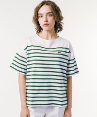 LACOSTE/シルケット加工 パネルボーダーバスクシャツ/506040803