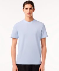 LACOSTE Mens/オーガニックコットン ストレッチ ジャカードリブニットカラー ミニ鹿の子地半袖Tシャツ/506040804