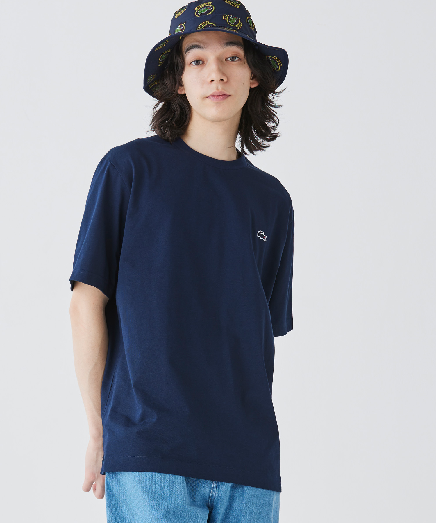 ラコステ LACOSTE アウトラインクロッククルーネックTシャツ ラコステ LACOSTE アウトラインクロッククルーネックTシャツ