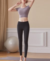 TeddyShop/テディショップ Teddyshop レディース バックストラッピークロスデザインフィットネスヨガウェア ヨガパンツ 上下セットアップ/506041238