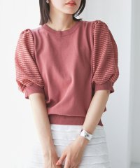 VIS/【夏トップス総選挙/お気に入り登録No.1】袖シアードッキングニット/506041502