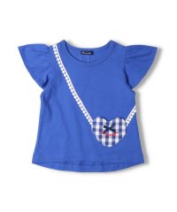 moujonjon/【子供服】 moujonjon (ムージョンジョン) ギンガムチェックポシェット付きTシャツ 80cm～140cm M42806/506041507