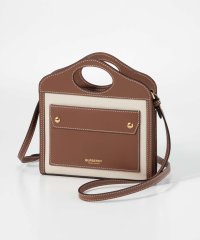 BURBERRY/バーバリー BURBERRY 8052898 ショルダーバッグ レディース バッグ ツートン キャンバス レザー 斜め掛け MICRO POCKET BAG/506041711