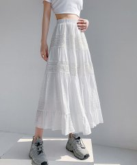 shoppinggo/ショッピングゴー shoppinggo プリーツスカートロング黒 無地スカート ひざ下 フレアスカート ハイウェスト ボトムス Aラインスカート フレア裾/506047680