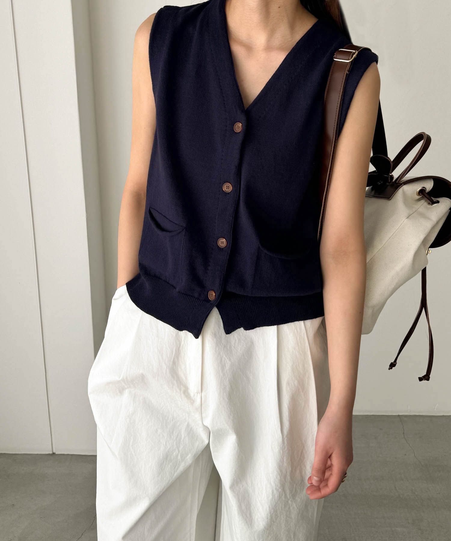 キャナルジーン CANAL JEAN Are.(アー) コットンボタンニット キャナルジーン CANAL JEAN Are.(アー) コットンボタンニット