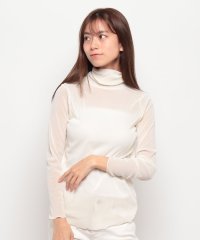 LAPINE BLANCHE/ラピーヌ ブランシュ LAPINE BLANCHE 【洗える】フロッキーチュール ハイネックプルオーバー/506032587