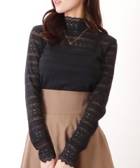 Lace Ladies/レースレディース Lace Ladies フレンチレース プチハイネック スカラップ プルオーバー/506032999