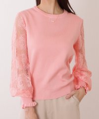 Lace Ladies/レースレディース Lace Ladies バルーン × フリル袖 レース切替 ニット プルオーバー/506033000
