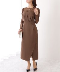 Lace Ladies/レースレディース Lace Ladies レース ドッキング フェイクレイヤード ビスチェ ワンピース/506033022