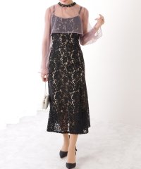 Lace Ladies/レースレディース Lace Ladies シアー レイヤード レース キャミソール ワンピース/506033025