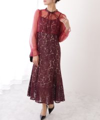 Lace Ladies/レースレディース Lace Ladies シアー レイヤード レース キャミソール ワンピース/506033025
