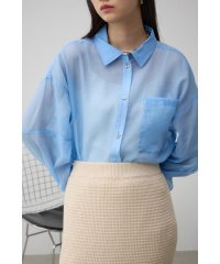 AZUL by moussy/バックスリットシアーオーバーシャツ/506048464