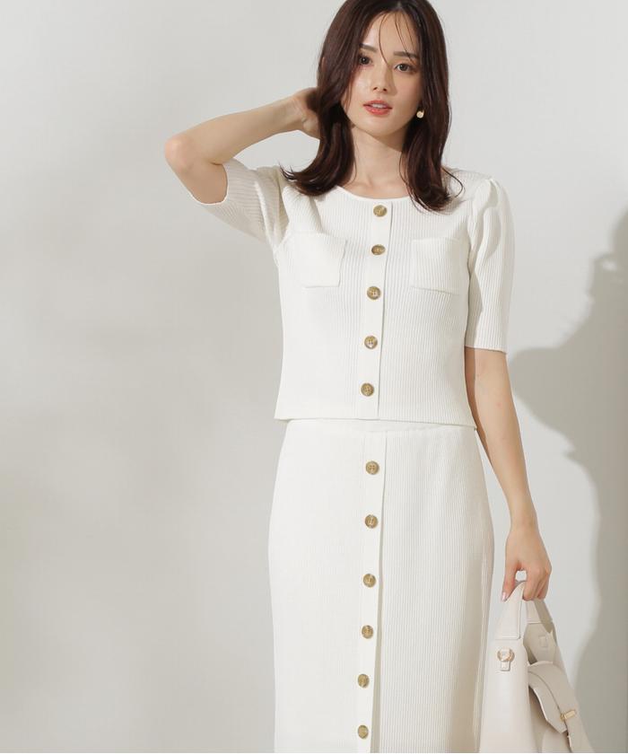 セール 50%OFF】ショートニット×タイトセットアップ(506048536 セール 50%OFF】ショートニット×タイトセットアップ(506048536