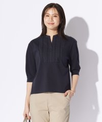 J.PRESS LADIES（LARGE SIZE）/スムースジャージー バンドカラー カットソー/506001221