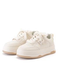 Lace Ladies/レースレディース Lace Ladies フェイクレザー 厚底 ストラップ ベーシック スニーカー/506034993