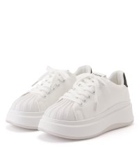 Lace Ladies/レースレディース Lace Ladies オール ホワイト 厚底 コート スニーカー/506035007