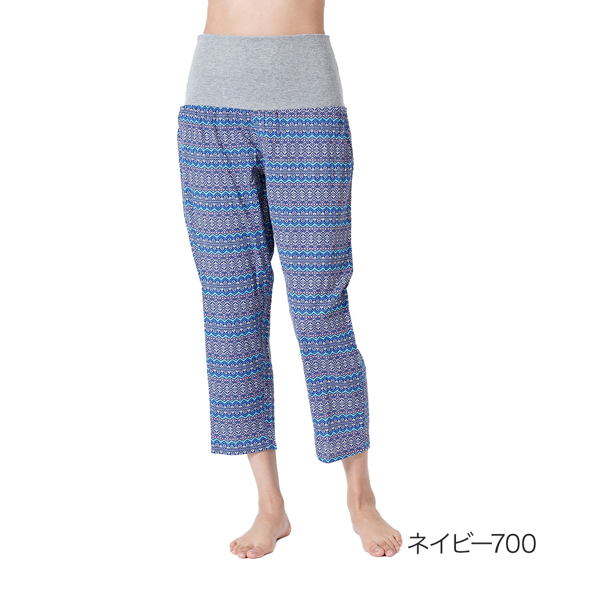 フクスケ fukuske 福助 ： もんぺSTYLE 幾何学柄 ルームパンツ 7