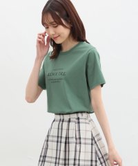 Honeys/ハニーズ Honeys ロゴプリントTシャツ トップス Tシャツ ロゴT 半袖 ロゴ 綿混 接触冷感 UVカット/506050326