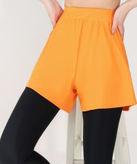 TeddyShop/テディショップ Teddyshop レディース レイヤード風ショートパンツ一体型 ラッシュガードレギンス/506051041