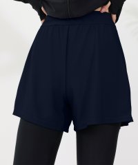 TeddyShop/テディショップ Teddyshop レディース レイヤード風ショートパンツ一体型 ラッシュガードレギンス/506051041