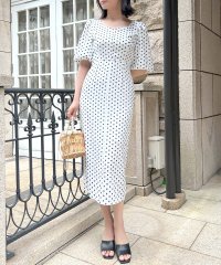 JULIA BOUTIQUE/ジュリアブティック JULIA BOUTIQUE ドット柄バルーンスリーブタイトワンピース/24060/506051651