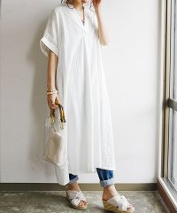 and it_/アンドイット and it_ コットンドビースキッパーワンピース シャツワンピース ワンピース レディース 春 半袖 ロング 綿100％ コットン100％ イン/503206801