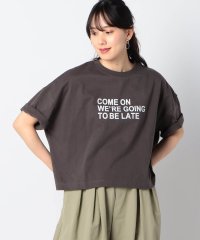 Grand PARK/サステナブルコットンショート丈ワイドTシャツ/505894126