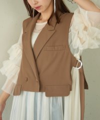 MAISON BREEZE/メゾンブリーズ MAISON BREEZE 【MAISON BREEZE reveur】トップス ベスト テーラードトレンチベスト ショート丈 ノースリーブ ロ/505957606