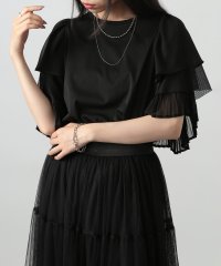 MAISON BREEZE/メゾンブリーズ MAISON BREEZE 【MAISON BREEZE reveur】トップス Tシャツ ティアード フリルスリーブ クルーネック 五分袖 プ/505957612