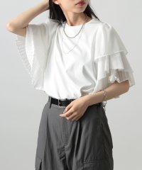 MAISON BREEZE/【MAISON BREEZE reveur】トップス Tシャツ ティアード フリルスリーブ クルーネック 五分袖 プルオーバー trc/505957612