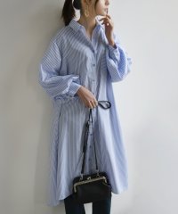 and it_/アンドイット and it_ ストライプブロードボリュームスリーブシャツワンピース シャツ ワンピース レディース 春夏 長袖 ワンピ シャツワンピ ロング ス/505977862