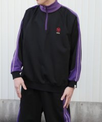 HOOK/フック HOOK HOOK ーoriginalー 配色ワンポイント刺繍飾りステッチサイドラインハーフジップ セットアップ可能/506047668