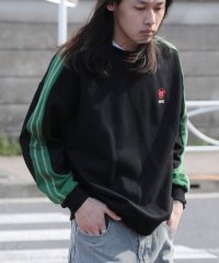 HOOK/フック HOOK HOOK ーoriginalー 配色ワンポイント刺繍飾りステッチサイドラインスウェット セットアップ可能/506047669