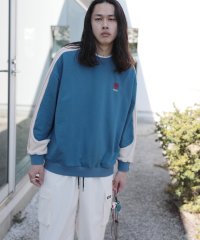 HOOK/フック HOOK HOOK ーoriginalー 配色ワンポイント刺繍飾りステッチサイドラインスウェット セットアップ可能/506047669