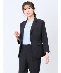 m.f.editorial/エムエフエディトリアル m.f.editorial クールドッツ 1ボタン7分袖ジャケット 紺(セットアップ可能) レディース セットアップ スーツ ジャケット/506052451