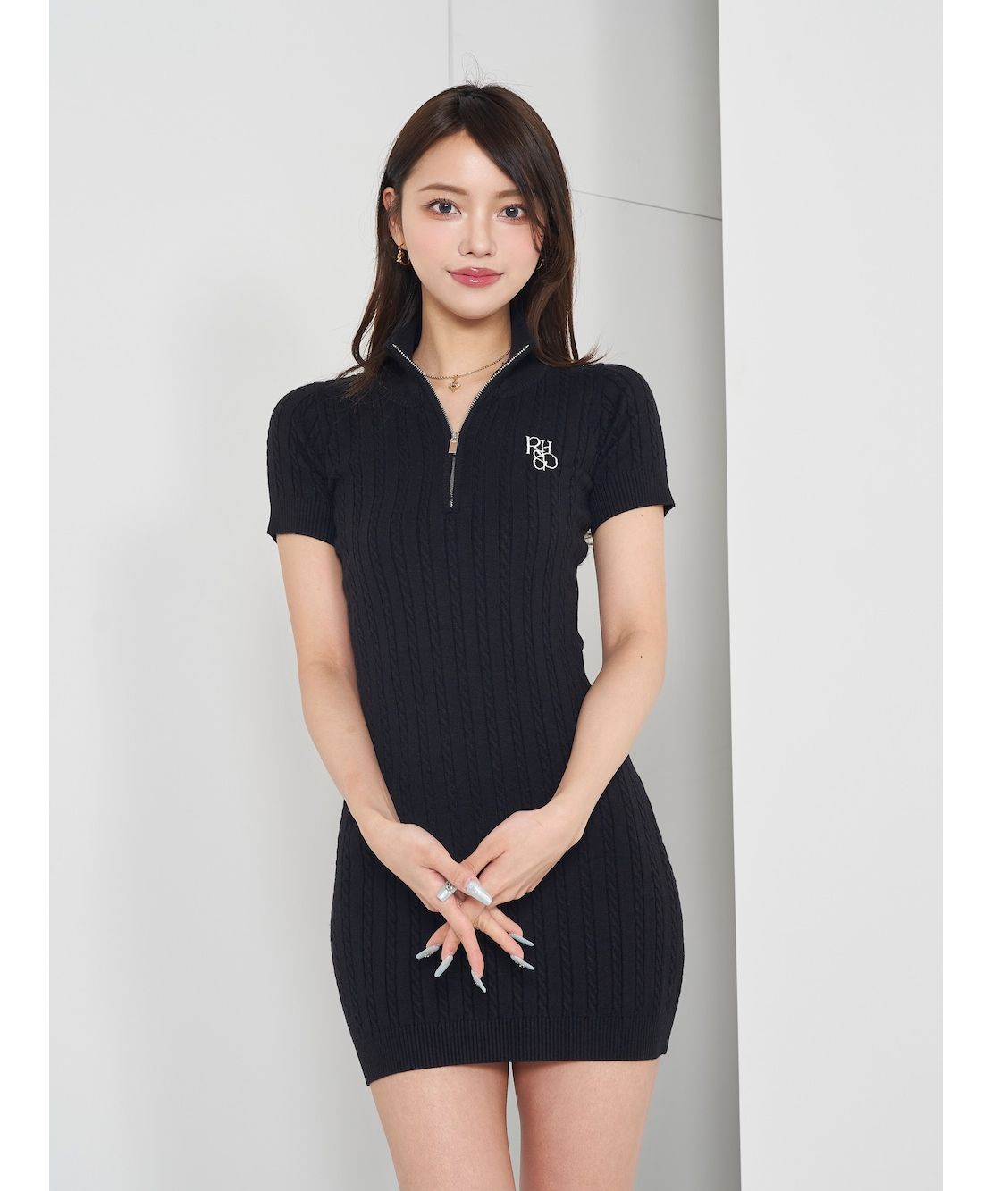 Darich ダイヤロゴニットミニワンピース Darich（ダーリッチ）の「ダイヤロゴニットミニワンピース