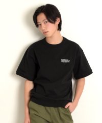 GLAZOS/USAコットン・スウェットライク刺繍半袖Tシャツ/506052579