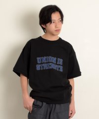 GLAZOS/USAコットン・スウェットライクカレッジロゴプリント半袖Tシャツ/506052580