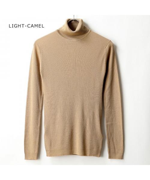 JOHN SMEDLEY ジョンスメドレー タートルニット ブラウン XS
