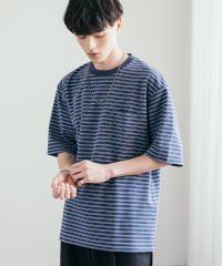 Rocky Monroe/接触冷感 ボーダーT 半袖 メンズ レディース Tシャツ カットソー クルーネック デオドラント UV加工 抗菌 防臭 ビッグシルエット オーバーサイズ カジュ/506053090