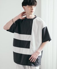 Rocky Monroe/接触冷感 Tシャツ 半袖 切替 ポンチ メンズ レディース カットソー オーバーサイズ ビッグシルエット ストレッチ 速乾 UVカット イージーケア クルーネッ/506053191