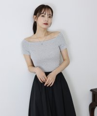 BLUEEAST/ブルーイースト BLUEEAST 半袖オフショルボーダーTシャツ/506053511