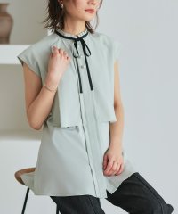 RUIRUE BOUTIQUE/ルイルエブティック RUIRUE BOUTIQUE 選べるデザイン パールボタンフレンチスリーブブラウス（Aタイプ/プリーツカラー）/505308031