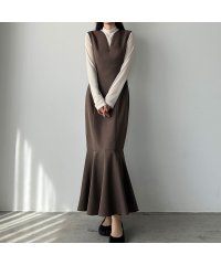 Louere/ルエレ Louere Louere 深Vネックツイードマーメイドジャンパースカート/505900986