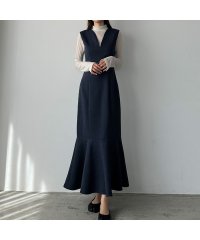 Louere/ルエレ Louere Louere 深Vネックツイードマーメイドジャンパースカート/505900986