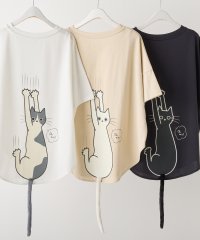 NICE CLAUP OUTLET/ネコしっぽTシャツ　ゆったり　猫　カットソー/506047806